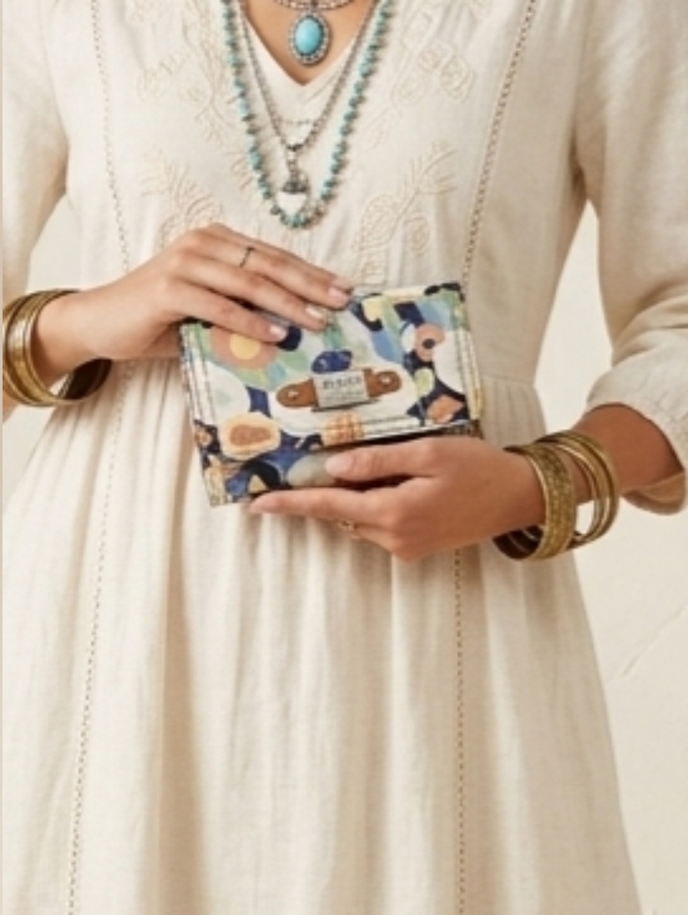 NEW! Boho Cottagecore Floral Relic Trifold Compact Wallet